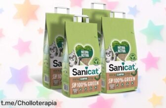 Arena vegetal aglomerante Sanicat natura activa: el chollo que tu peludo necesita para estar feliz y tener la casa limpia, ¡no dejes pasar esta super oferta!