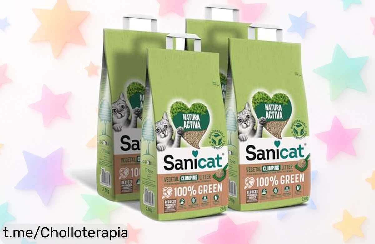 Arena vegetal aglomerante Sanicat natura activa: el chollo que tu peludo necesita para estar feliz y tener la casa limpia, ¡no dejes pasar esta super oferta!