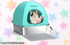 Arenero gigante Meowant XXL de acero inoxidable: limpieza fácil, sin arena fuera y espacio para tus gatos. ¡No dejes pasar este chollazo que hará tu vida más sencilla!