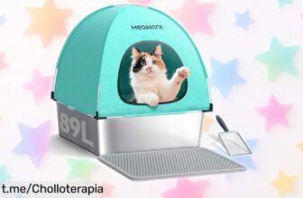 Arenero gigante Meowant XXL de acero inoxidable: limpieza fácil, sin arena fuera y espacio para tus gatos. ¡No dejes pasar este chollazo que hará tu vida más sencilla!