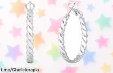 Aros de plata VEEDOFA grandes y ligeros con brillo deslumbrante, ¡consigue el regalo perfecto a un precio increíblemente rebajado que no querrás dejar pasar!