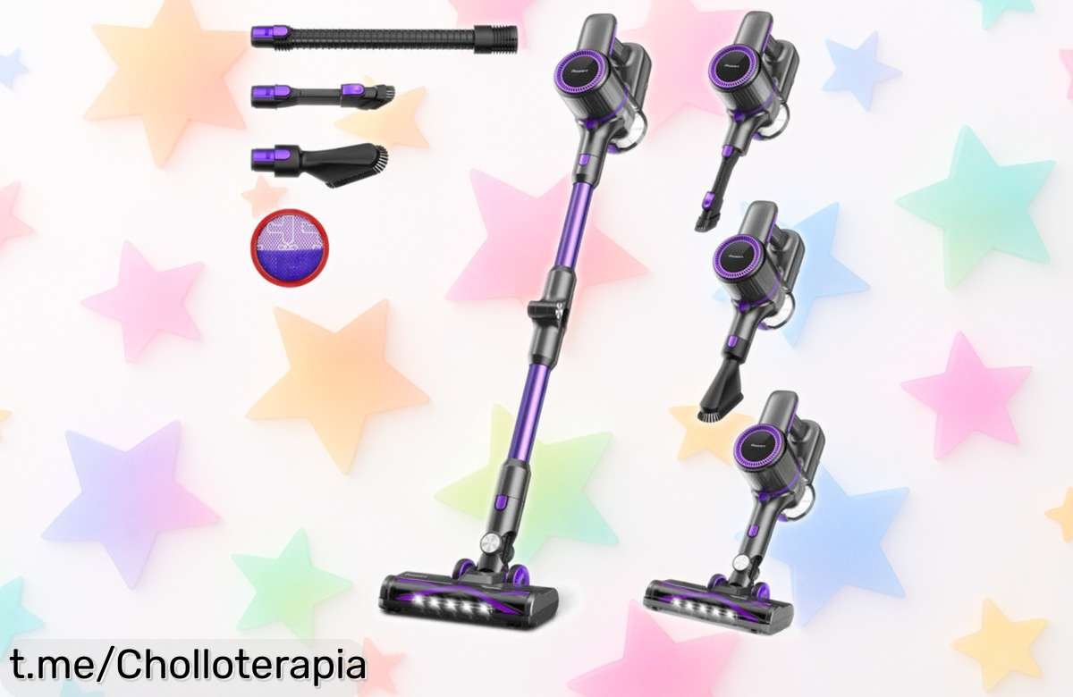 Aspirador escoba POWEART N700 sin cables: potencia brutal y pantalla táctil en una oferta de escándalo, ¡no te lo pierdas o tu casa quedará sucia!