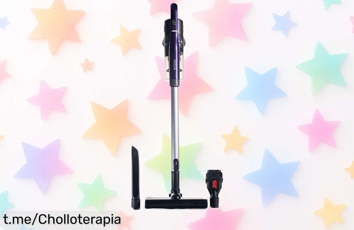 Aspirador escoba y de mano Jocca, una ganga sin cables que limpia en un plis; llévatelo ya antes de que se acabe esta oportunidad única.