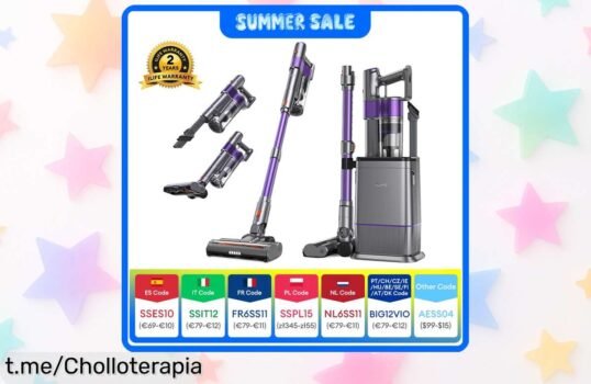 Aspiradora de mano ILIFE H90 Pro, ¡te la llevas a precio de risa con el cupón! Perfecta para pelos de mascota y super silenciosa, no te quedes sin la tuya.