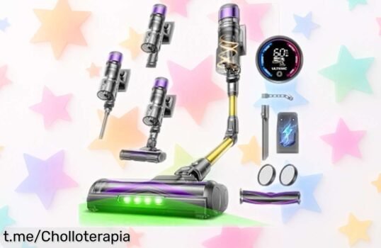 Aspiradora escoba Ultenic sin cable, ligera y con filtro HEPA a un precio de escándalo; ¡no dejes pasar esta oportunidad única para vivir en un hogar más limpio!