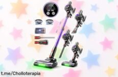 Aspiradora inalámbrica Slivamo S16, potente y ligera con luz LED verde, a un precio rebajado: ¡no dejes escapar este ofertón que hará brillar tu hogar!