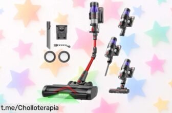 Aspiradora sin cable Ultenic que succiona de miedo y te libra del engorro, ¡super chollo con pantalla LED y cepillo antienredo! Limpia todo sin agacharte, no te lo pierdas.
