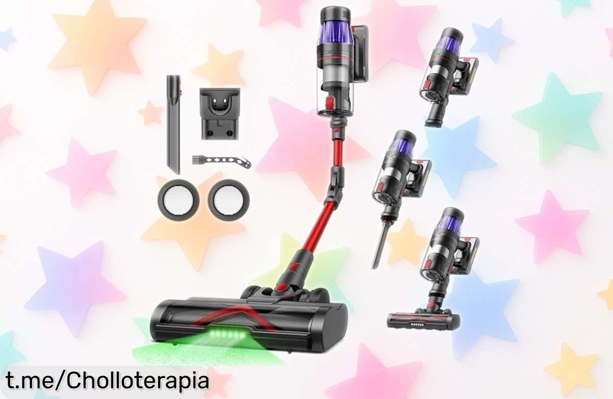 Aspiradora sin cable Ultenic que succiona de miedo y te libra del engorro, ¡super chollo con pantalla LED y cepillo antienredo! Limpia todo sin agacharte, no te lo pierdas.