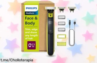 Barbero y recortadora Philips OneBlade 360: ¡descuento brutal en este chollo! Mantén tu estilo impecable sin complicaciones, no pierdas la oportunidad de verte genial.