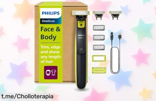 Barbero y recortadora Philips OneBlade 360: ¡descuento brutal en este chollo! Mantén tu estilo impecable sin complicaciones, no pierdas la oportunidad de verte genial.