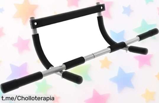 Barra de dominadas para puerta súper resistente, instala en un minuto y aprovecha este chollo único para ponerte a tope antes de que se acabe. ¡Actúa ya!