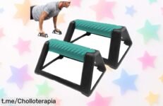 Barra de flexiones portátil en H para entrenar sin descuidos: mejora tu postura y cuida tus muñecas ¡Aprovecha este precio insólito antes que se acabe!