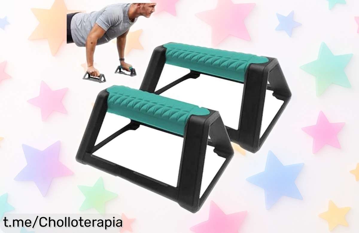 Barra de flexiones portátil en H para entrenar sin descuidos: mejora tu postura y cuida tus muñecas ¡Aprovecha este precio insólito antes que se acabe!