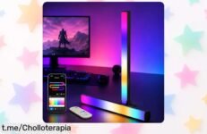 Barra de luz LED RGB LuminexDesigns que baila con la música y se controla desde tu móvil: ¡una oferta increíble a un precio regalado! Dale color a tus momentos ahora.