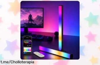 Barra de luz LED RGB LuminexDesigns que baila con la música y se controla desde tu móvil: ¡una oferta increíble a un precio regalado! Dale color a tus momentos ahora.