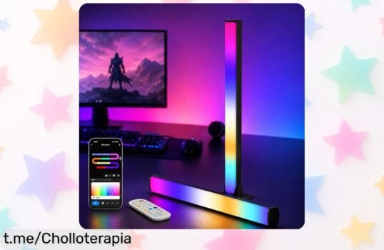 Barra de luz LED RGB LuminexDesigns que baila con la música y se controla desde tu móvil: ¡una oferta increíble a un precio regalado! Dale color a tus momentos ahora.