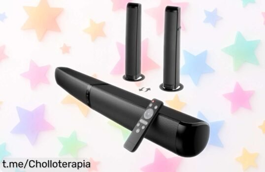 Barra de sonido GarageRock 2026 que se separa para un sonido envolvente increíble, ahora a precio loco y con Bluetooth 5.3. ¡No dejes pasar este ofertón que disfrutarás al máximo!