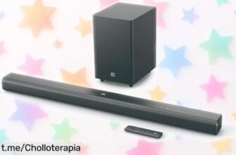 Barra de sonido JBL Cinema SB 550 con subwoofer: eleva tus películas a otro nivel con un precio loco, ¡haz que cada diálogo suene cristalino y disfruta del cine en casa ya!