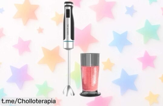Batidora de mano Cecotec PowerGear 1500 XL con cuchillas afiladas al precio más bajo: ¡Prepara tus recetas en un abrir y cerrar de ojos! No te la pierdas, es tu momento.