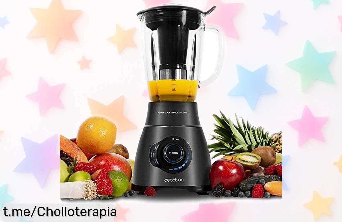 Batidora de vaso Cecotec Power Black Titanium: poder máximo para triturar con un ofertón que no puedes dejar escapar, ¡dale sabor a tu vida ya!