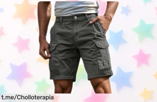 Bermudas de hombre con bolsillos XXL para deporte o relax, ¡un ofertón que no puedes dejar escapar si compras dos unidades ahora mismo!