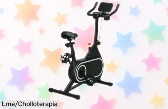Bicicleta estática SPORTNOW con volante de inercia a un precio loco: entrena en casa sin ruidos, lleva tu tablet y siente la emoción del ejercicio ya mismo. ¡No te lo pierdas!