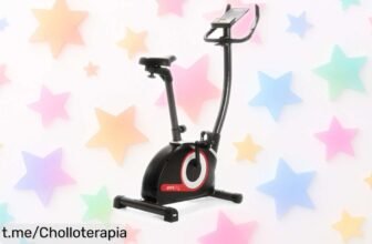 Bicicleta estática SportPlus con resistencia ajustable y pulsómetro, un super chollo que transformará tu rutina de ejercicio sin ruido. ¡Entrena ya en casa!