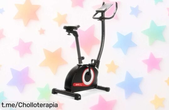 Bicicleta estática SportPlus con resistencia ajustable y pulsómetro, un super chollo que transformará tu rutina de ejercicio sin ruido. ¡Entrena ya en casa!