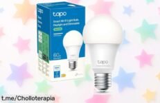 Bombilla LED inteligente Tapo TPLink L520E: Auténtico chollazo regulable con control por voz. ¡Luz a tu medida y a un precio que te hará sonreír!