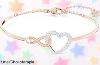 Brazalete infinito con corazón de Swarovski, diseño romántico y brillo que enamora a un precio de escándalo: ¡no te quedes sin el tuyo y sorprende hoy!