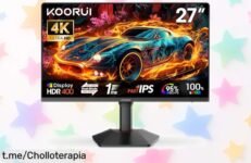 Brutal monitor gaming KOORUI G2741L de 27 con modo 4K y FHD, un festín visual a precio increíble: ¡Haz que cada partida sea épica antes de que se agote!