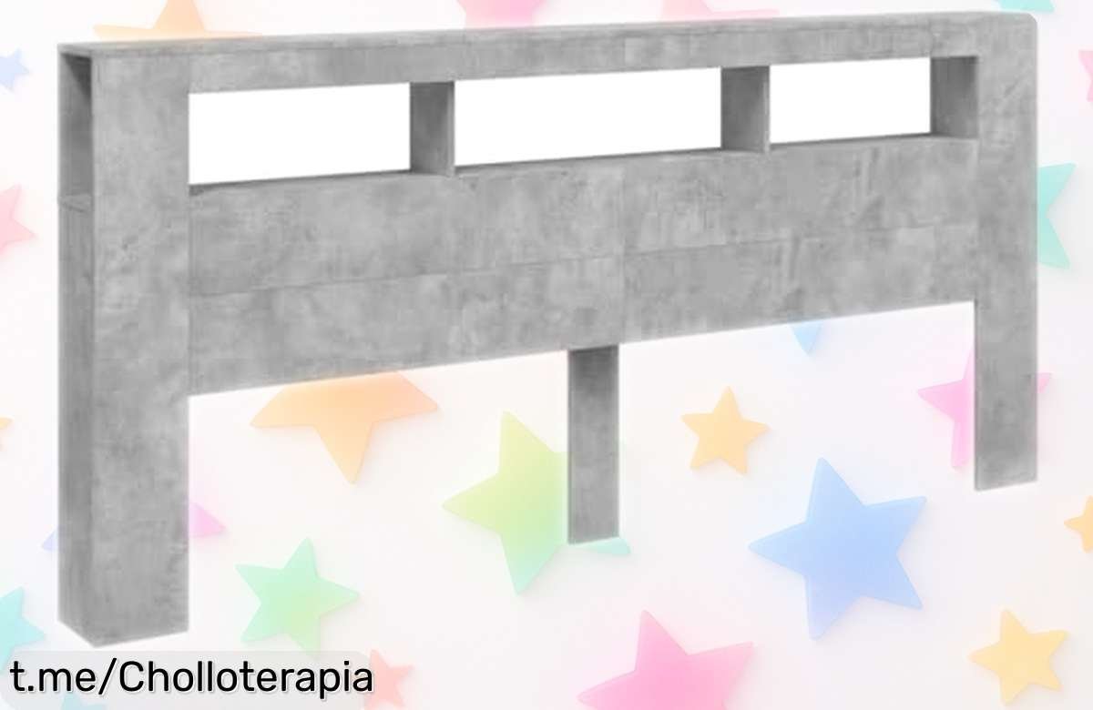Cabecero moderno con LED y estantería de vidaXL para transformar tu dormitorio, ¡aprovecha este precio de escándalo y dale un aire nuevo a tu vida ya!