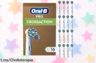 Cabezales de recambio OralB Pro CrossAction en pack de 16 que limpian a fondo y están más baratos que nunca, no te lo puedes perder ¡Actúa ya!