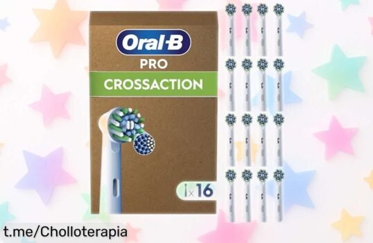 Cabezales de recambio OralB Pro CrossAction en pack de 16 que limpian a fondo y están más baratos que nunca, no te lo puedes perder ¡Actúa ya!