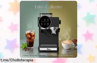 Cafetera espresso profesional con molinillo y espumador, café de cafetería en casa a precio de risa, ¡no te quedes sin la tuya o lamentarás no haberlo hecho!