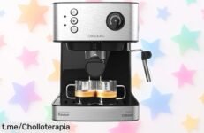 Cafetera express Cecotec Power Espresso 20, ¡ofertón increíble! Bomba de 20 bares y doble salida para disfrutar como un profesional, no te quedes sin la tuya.