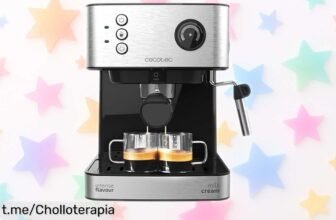 Cafetera express Cecotec Power Espresso 20, ¡ofertón increíble! Bomba de 20 bares y doble salida para disfrutar como un profesional, no te quedes sin la tuya.