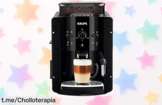 Cafetera superautomática Krups Roma con molinillo y espumador pro, ¡un ofertón irresistible para disfrutar del café a tu medida! ¿Te lo vas a perder?