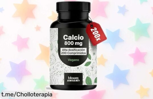 Calcio carbonato vegano en 200 comprimidos, fácil de tomar y hecho en Alemania: ¡ofertón para fortalecer tus huesos que no querrás dejar pasar!