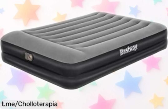 Cama hinchable doble Bestway Queen que se infla en 3 minutos; perfecta para tus noches de descanso, ¡está a un precio regalado que no puedes dejar pasar!
