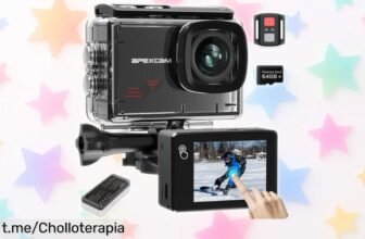 Cámara de acción Apexcam M80PRO 4K con pantalla táctil y dos baterías a un precio loco, ¡graba tus aventuras sin parar y despierta al aventurero que llevas dentro!