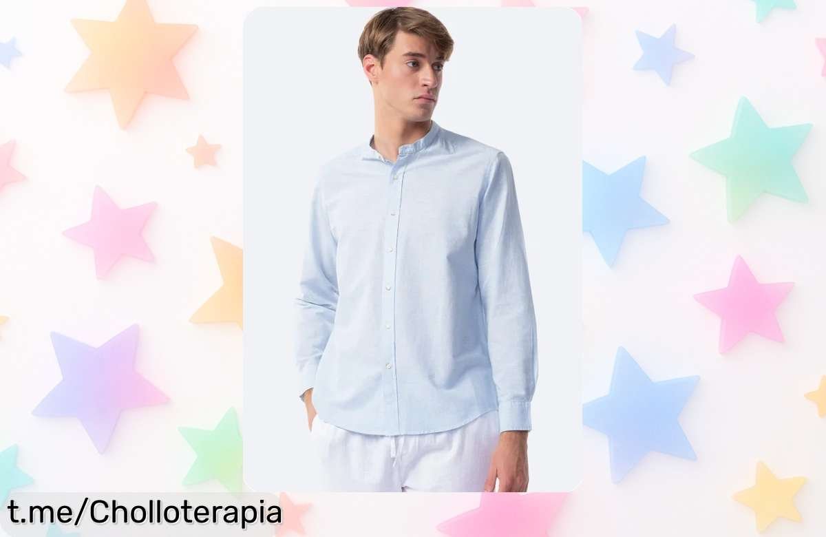 Camisa de lino TEX para hombre con estilo y frescura a precio regalado, este verano ¡no dejes pasar esta oferta que te hará lucir genial!