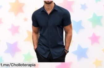 Camisa de manga corta COOFANDY, el ofertón que sienta genial y combina con todo; no te quedes sin la tuya y disfruta cada momento a lo grande.