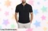 Camisa polo de hombre con textura canalé y cremallera, elegancia casual a un precio loco que no querrás dejar escapar. ¡Compra ya y luce espectacular!