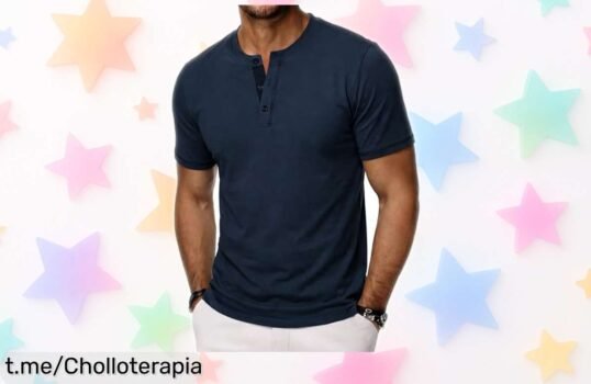 ¡Camiseta Henley de algodón Wayleb con cuello tunecino y botones a un precio rebajado que no podrás creer! ¡Aprovecha este chollazo antes que se agote!