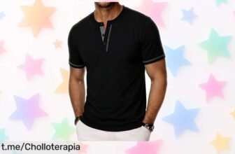 Camiseta Henley de manga corta Wayleb: ¡super chollo por un precio regalado! Este look casual te hará vivir momentos inolvidables sin vaciar tu bolsillo. ¡No te la pierdas!