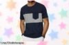 Camiseta básica Wayleb con diseño patchwork y bolsillo a un precio de ganga que te hará lucir genial en cualquier ocasión, ¡corre antes de que se agoten!