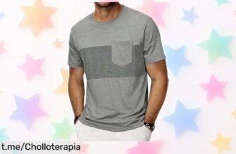 Camiseta básica de hombre Wayleb con bolsillo a precio loco, ideal para looks casuales sin complicaciones. ¡No se queda en tu armario!