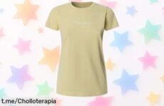 Camiseta básica para mujer Pepe Jeans New Virginia SS N con logo, un ofertón que te hará sentir increíble y se mueve contigo. ¡No dejes pasar esta oportunidad!