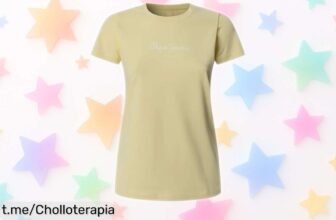 Camiseta básica para mujer Pepe Jeans New Virginia SS N con logo, un ofertón que te hará sentir increíble y se mueve contigo. ¡No dejes pasar esta oportunidad!